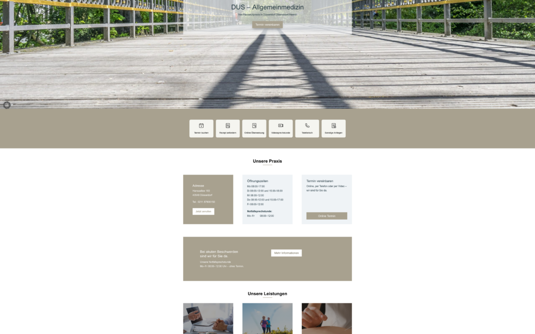Neue Website für Hausarztpraxis: dus-allgemeinmedizin.de ist online